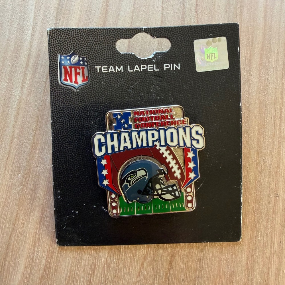 NFL Seattle Seahawks Lapel Pin Blue NFC Champions Fan's 2010‎ NEW